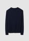 Blue viscose-blend polo with V-neck and regular collar, regular fit_2
