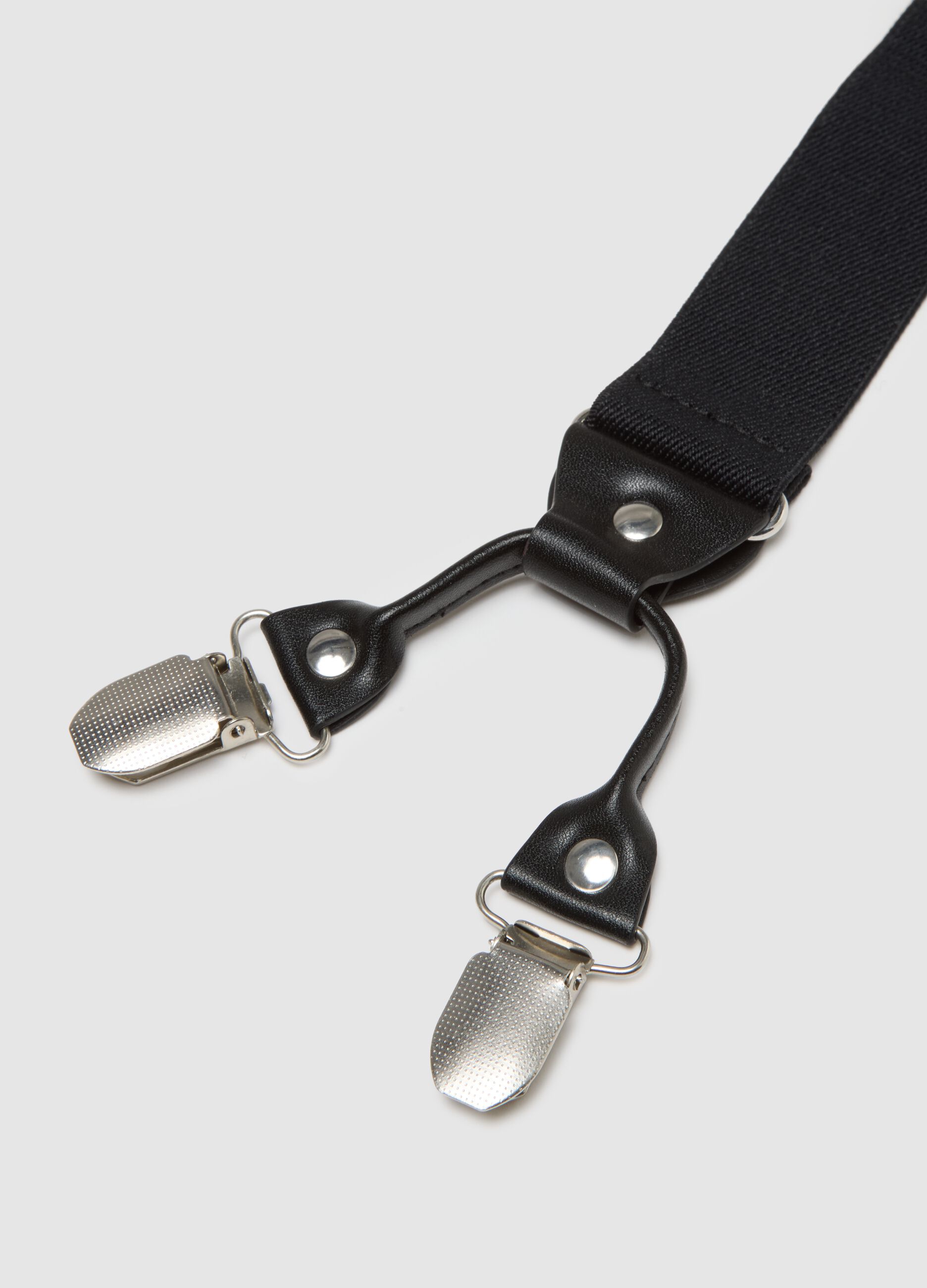 Black braces with clip closures