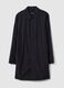 Long black trench coat regular fit with buttons_5