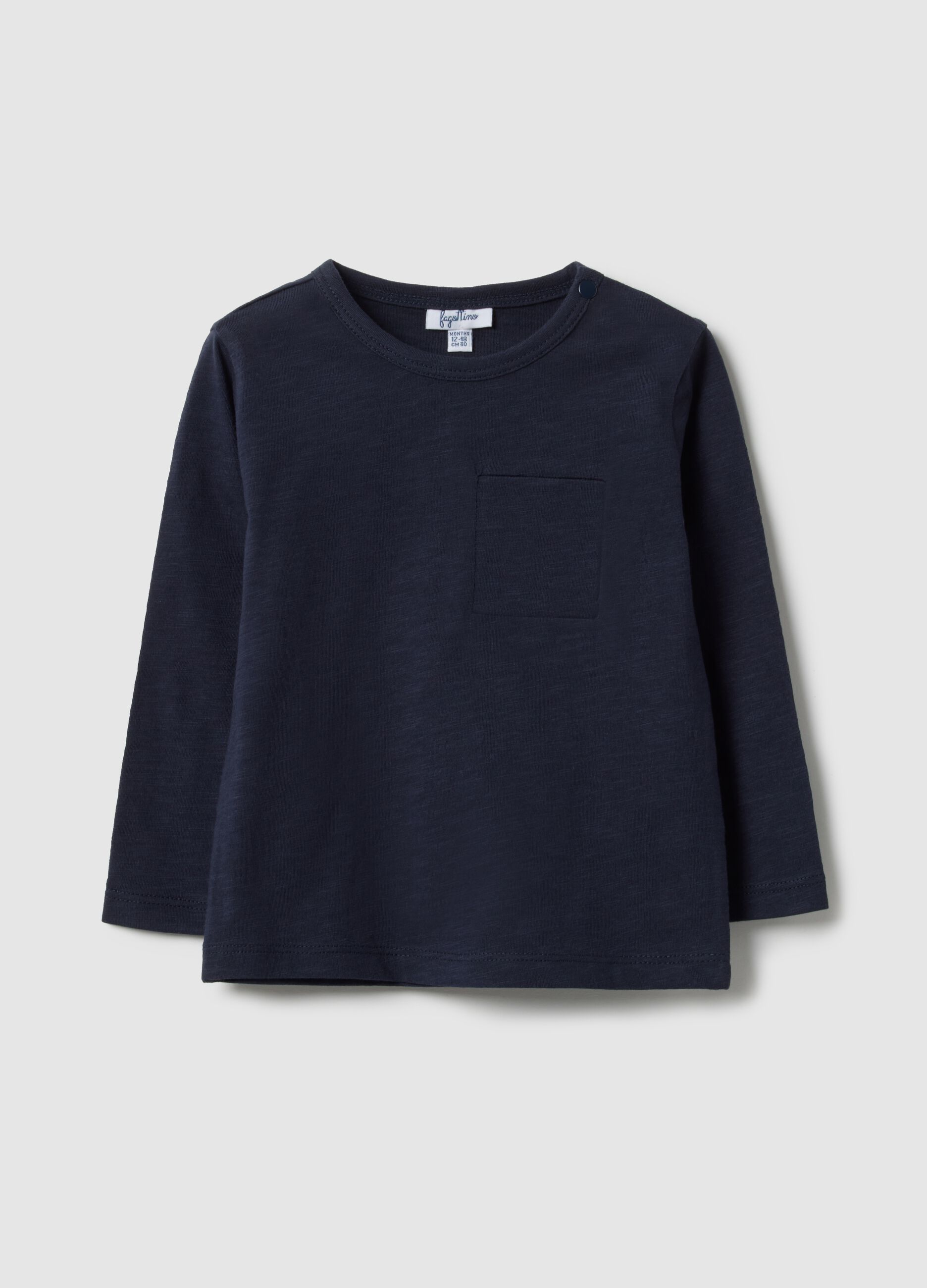 Kids' Blue Pure Cotton Regular Fit T-shirt