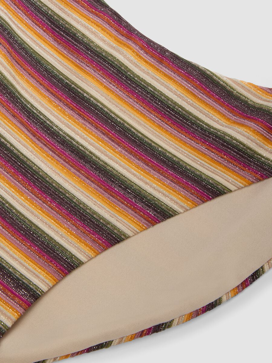 Multicoloured striped stretch bikini bottoms_5