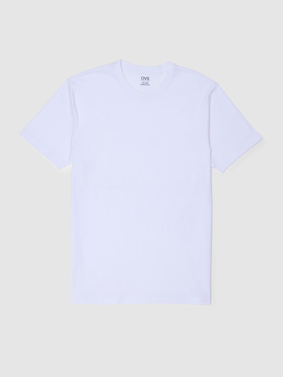 Men's White Pure Cotton T-Shirt_4