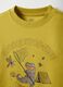 Yellow pure cotton children's regular fit T-shirt with print_2