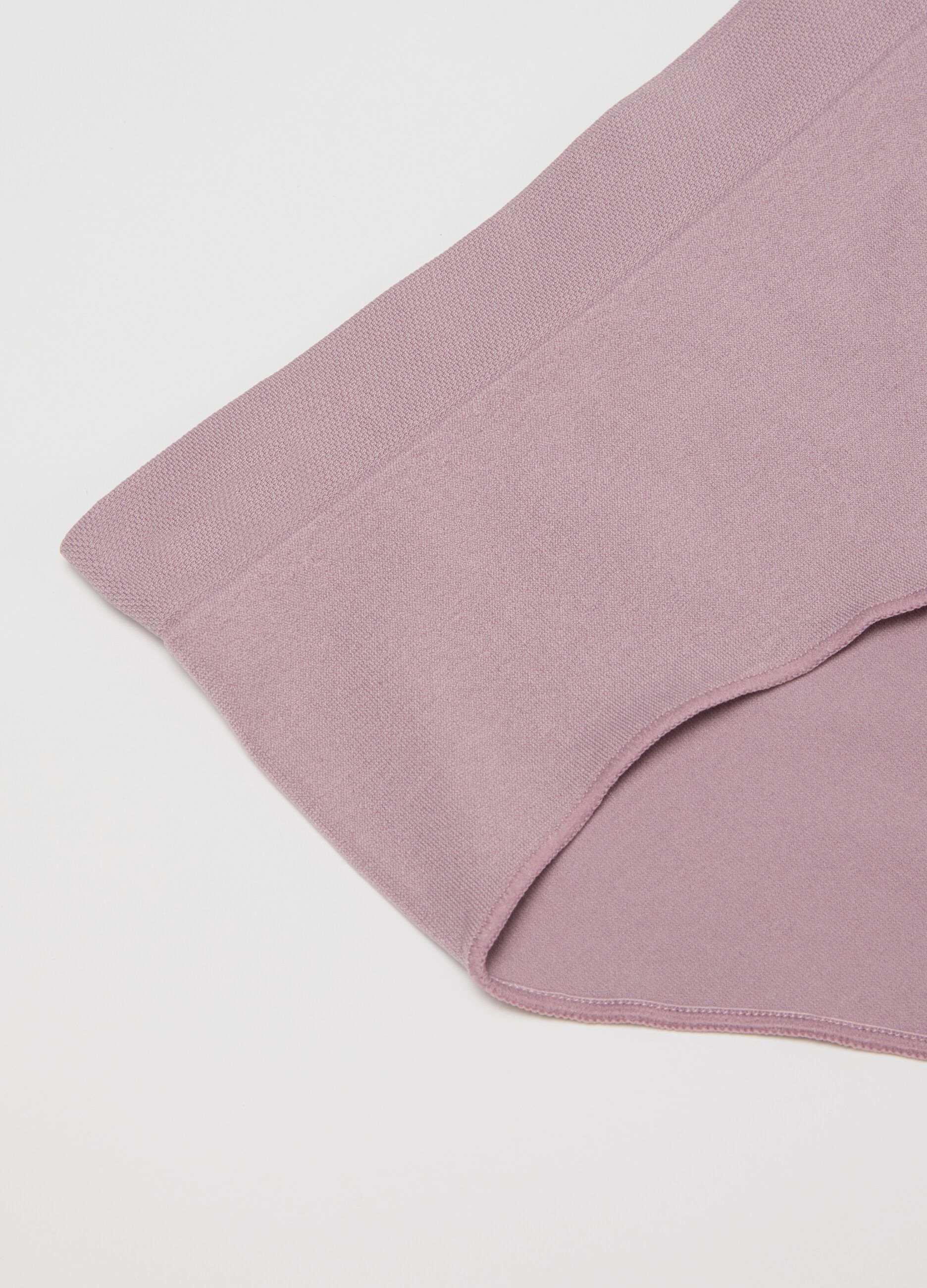 High-waisted pink briefs