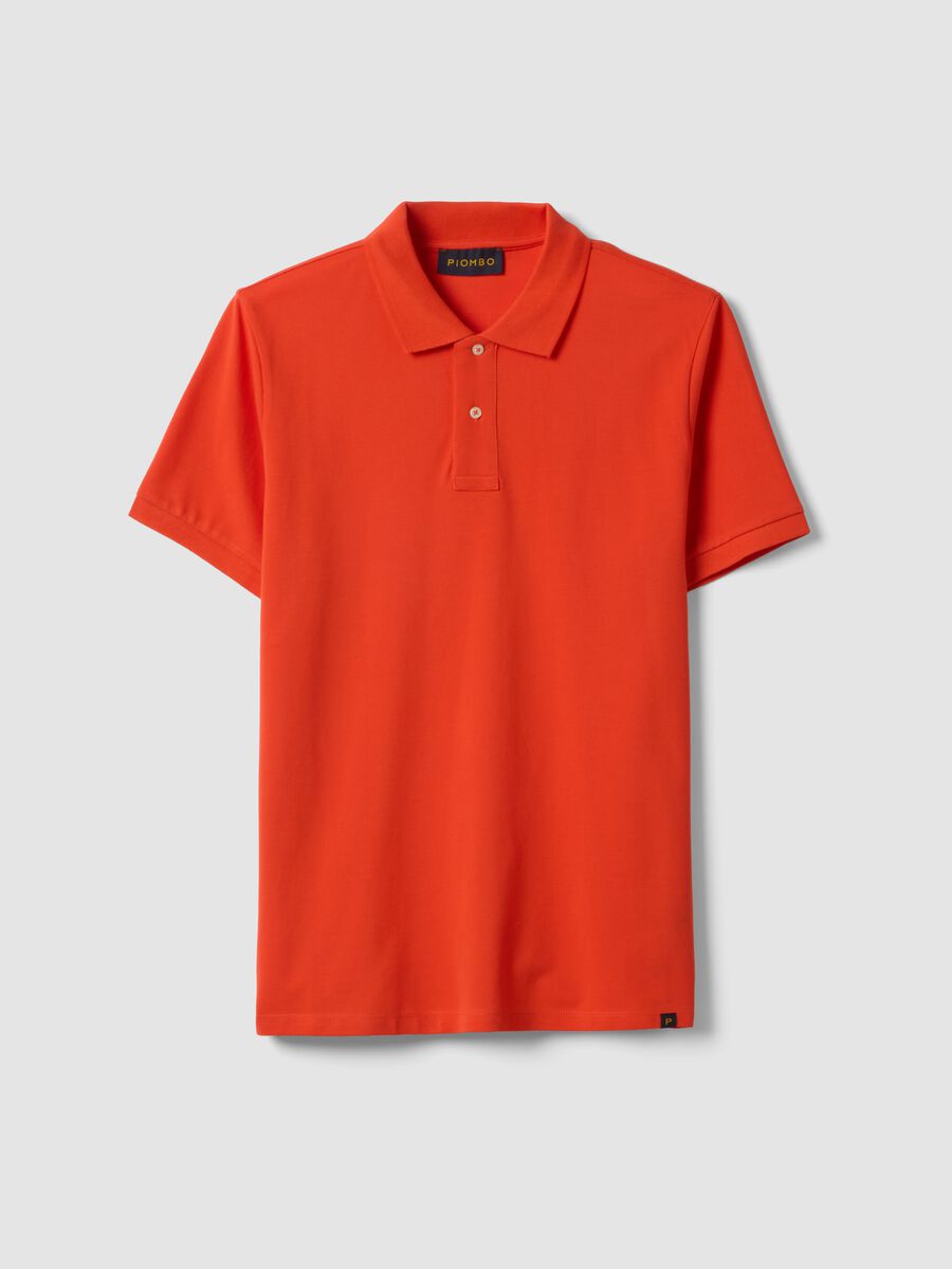 Orange Supima cotton polo shirt, regular fit_4