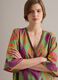 Green viscose-blend midi dress with print_3