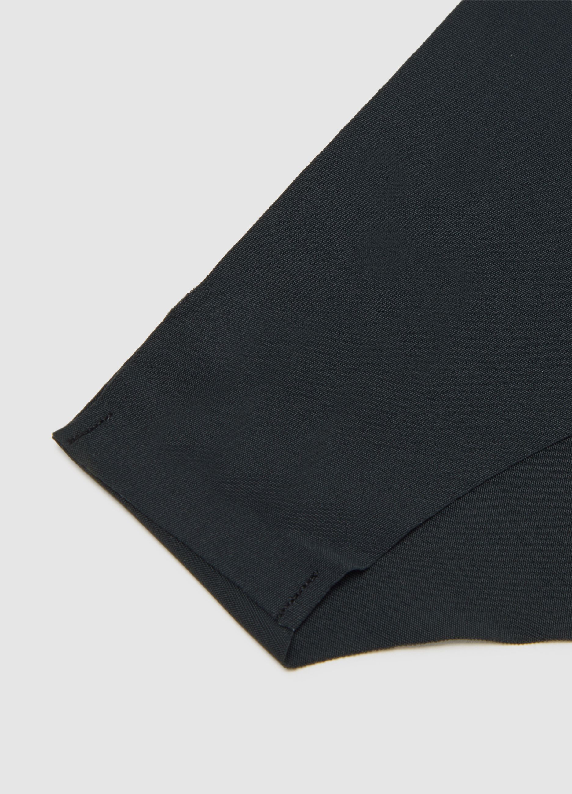 Black stretch fabric briefs