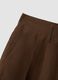 Shorts in misto lyocell e lino marroni regular fit_6