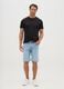 Men&rsquo;s slim-fit blue denim Bermuda shorts_0