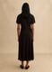 Black Dress with Ruched V-Neckline_2