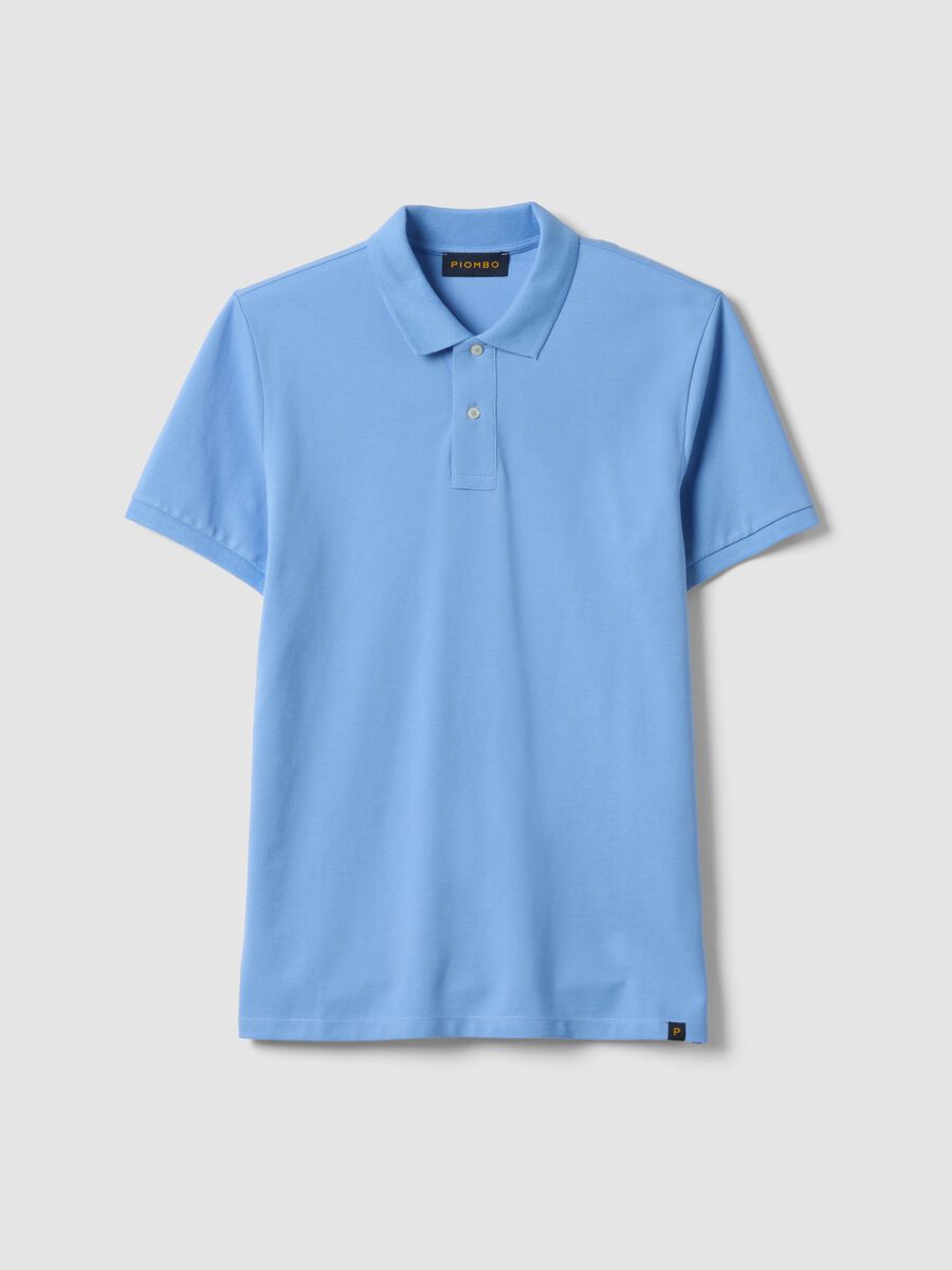 Sky Blue Supima Cotton Polo Shirt, Regular Fit_4