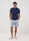 Blue striped stretch-cotton chino shorts, regular fit_0