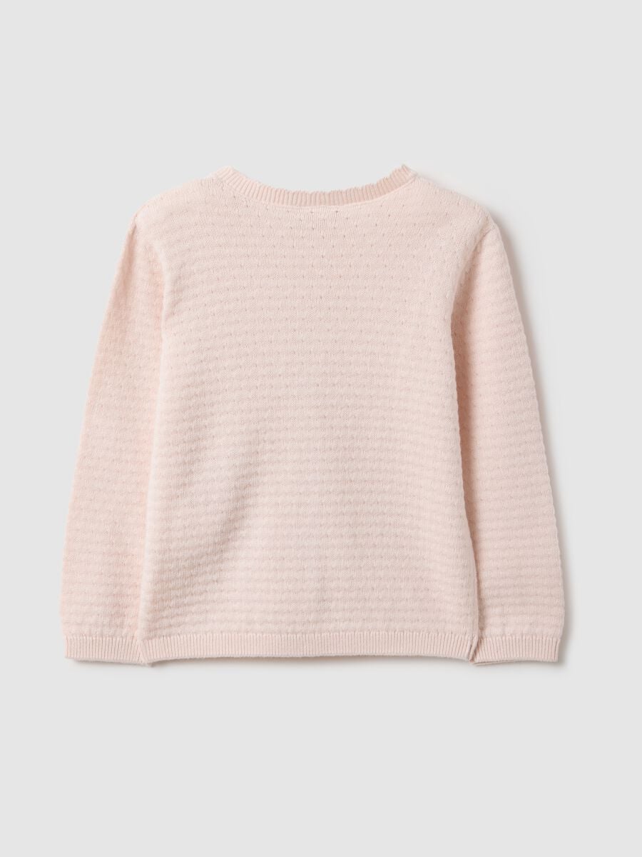 Pure Cotton Pink Cardigan Regular Fit for Baby Girl_1