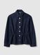 Blue denim jacket in pure cotton regular fit with buttons_4