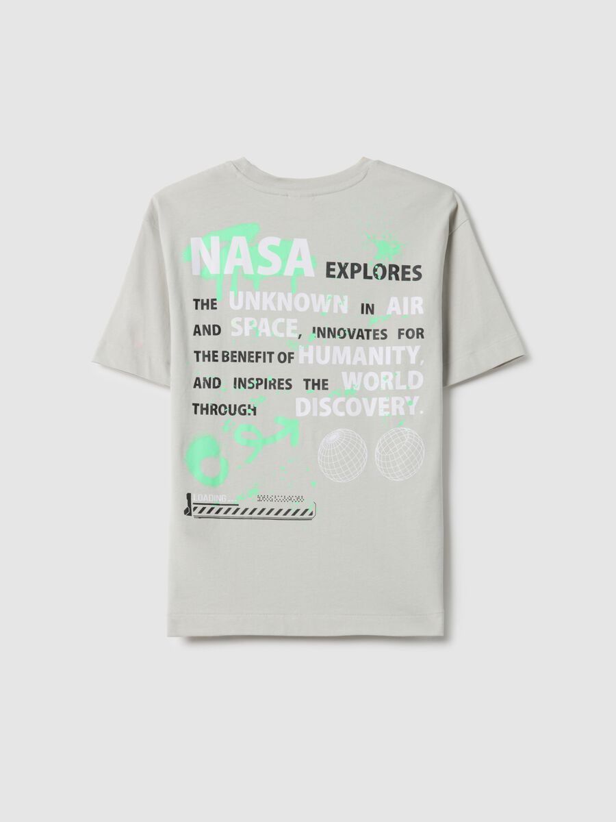 Grey pure cotton oversized boys' t-shirt with logo_4