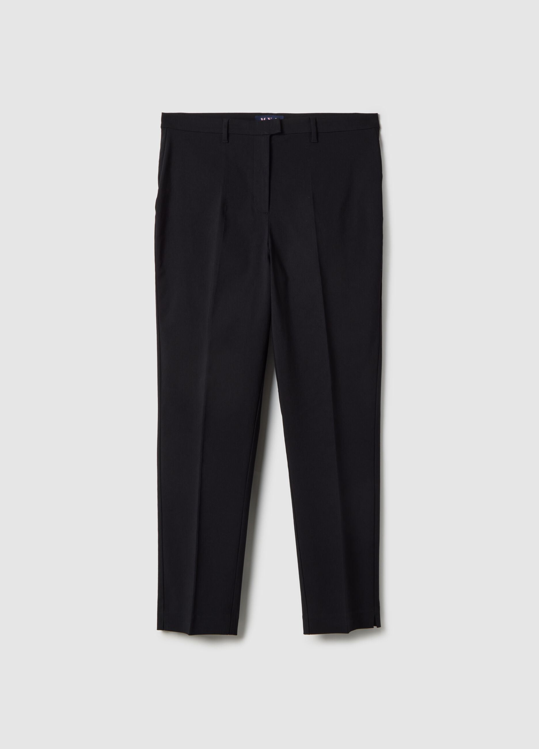 Black skinny viscose blend leggings