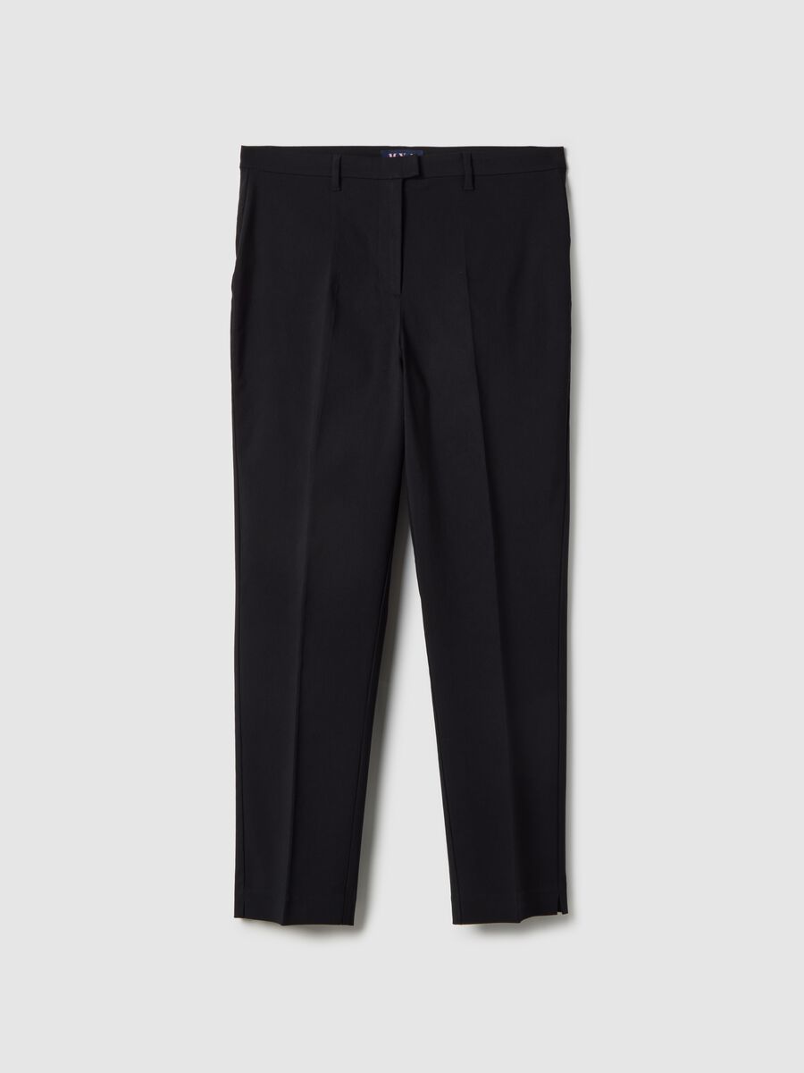 Black skinny viscose blend leggings_4