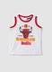 White pure cotton printed vest for baby boy, regular fit_0