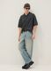 Polo a maniche corte in puro cotone nero regular fit_1