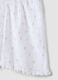 White pure cotton pyjama shorts regular fit with small floral pattern_5