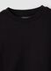 Girls&rsquo; black organic stretch cotton T-shirt with ribbed neckline_5