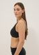 Black triangle bikini top in stretchy shaping fabric_3