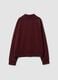 Red stretch-viscose sweatshirt with turtleneck, regular fit_1