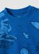Blue short-sleeved pure cotton T-shirt_2