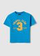 Boys' blue pure cotton regular fit T-shirt with print_3