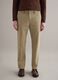 Regular fit straight beige chino trousers in pure cotton twill_1