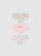 Newborn Girl Multicolor Cotton Blend Panties Tripack with Flowers_0