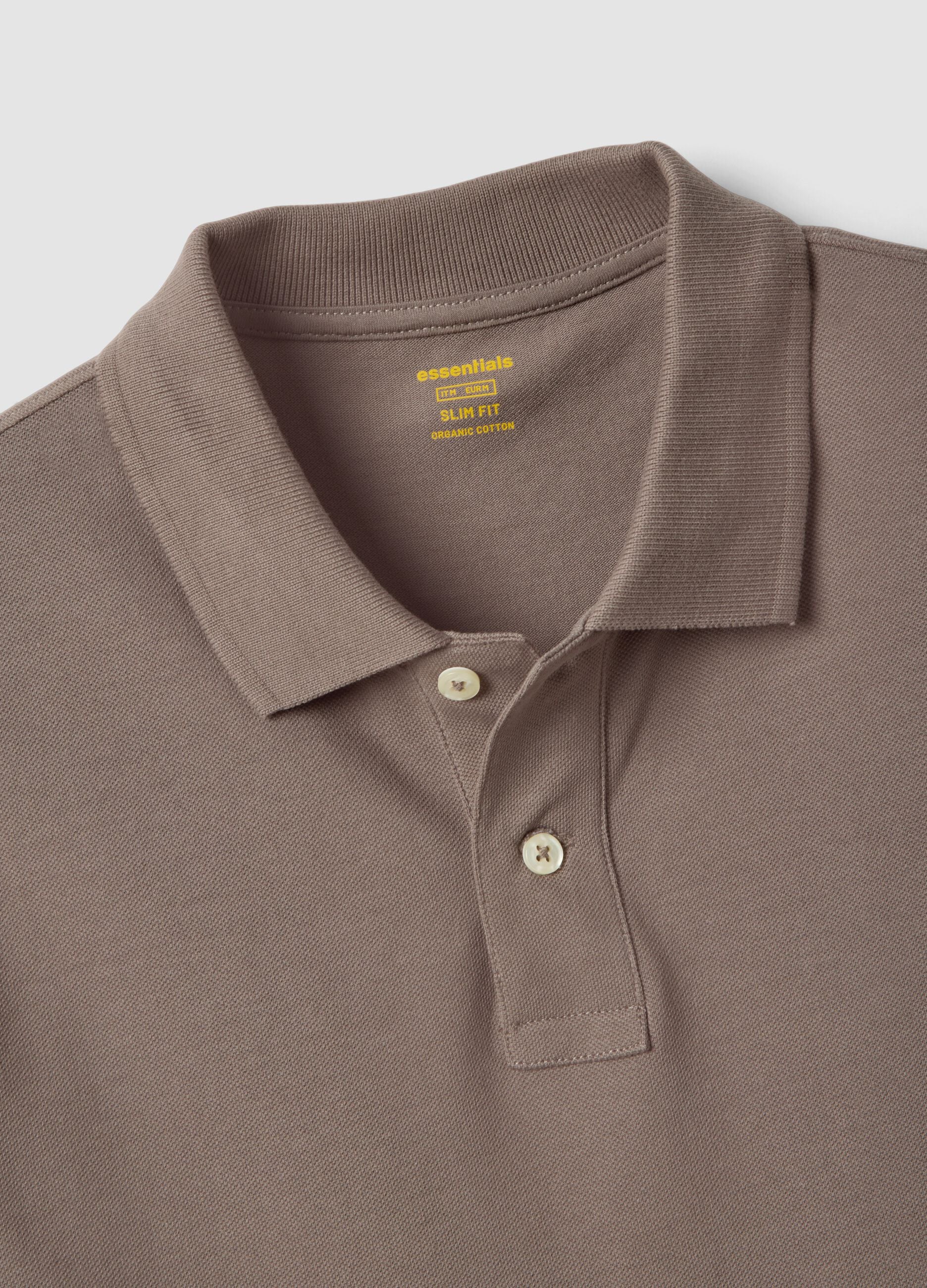 Brown Slim Fit Pure Cotton Polo