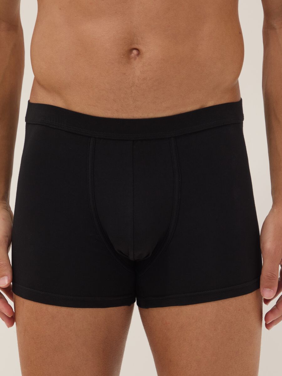 Bipack di boxer neri in cotone Supima elasticizzato_1
