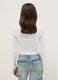 Girls' white slim fit stretch cotton T-shirt_1