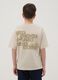 Beige oversized pure cotton T-shirt for boys_2