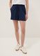 Blue pure viscose shorts with elasticated waist_1
