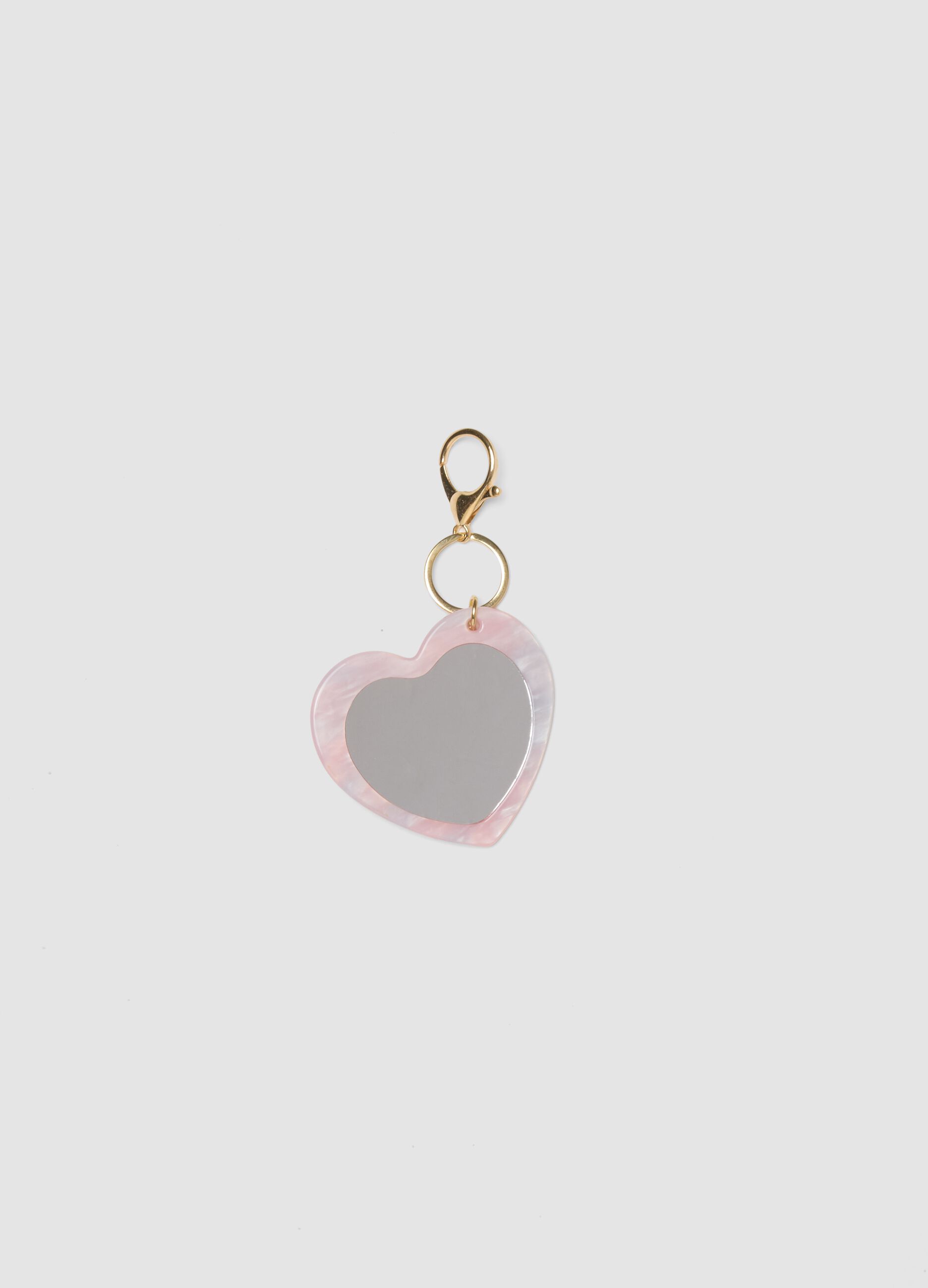 Pink Heart-Shaped Keychain