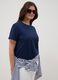 Blue open-knit cotton-blend T-shirt_0