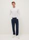 White long sleeve T-shirt in stretchy cotton regular fit_1
