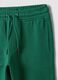Green pure cotton jogger trousers with elasticated waist for boys_2