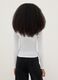White stretch cotton slim fit girl's top with print_1
