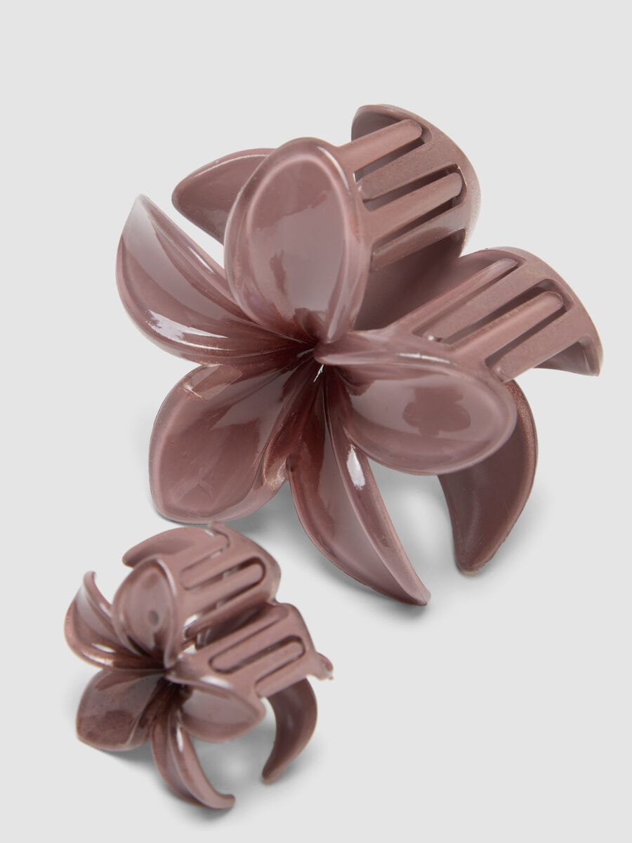 Pink Flower Hair Clip Set_2
