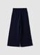 Pantaloni culotte blu in puro cotone organico per bambina_1