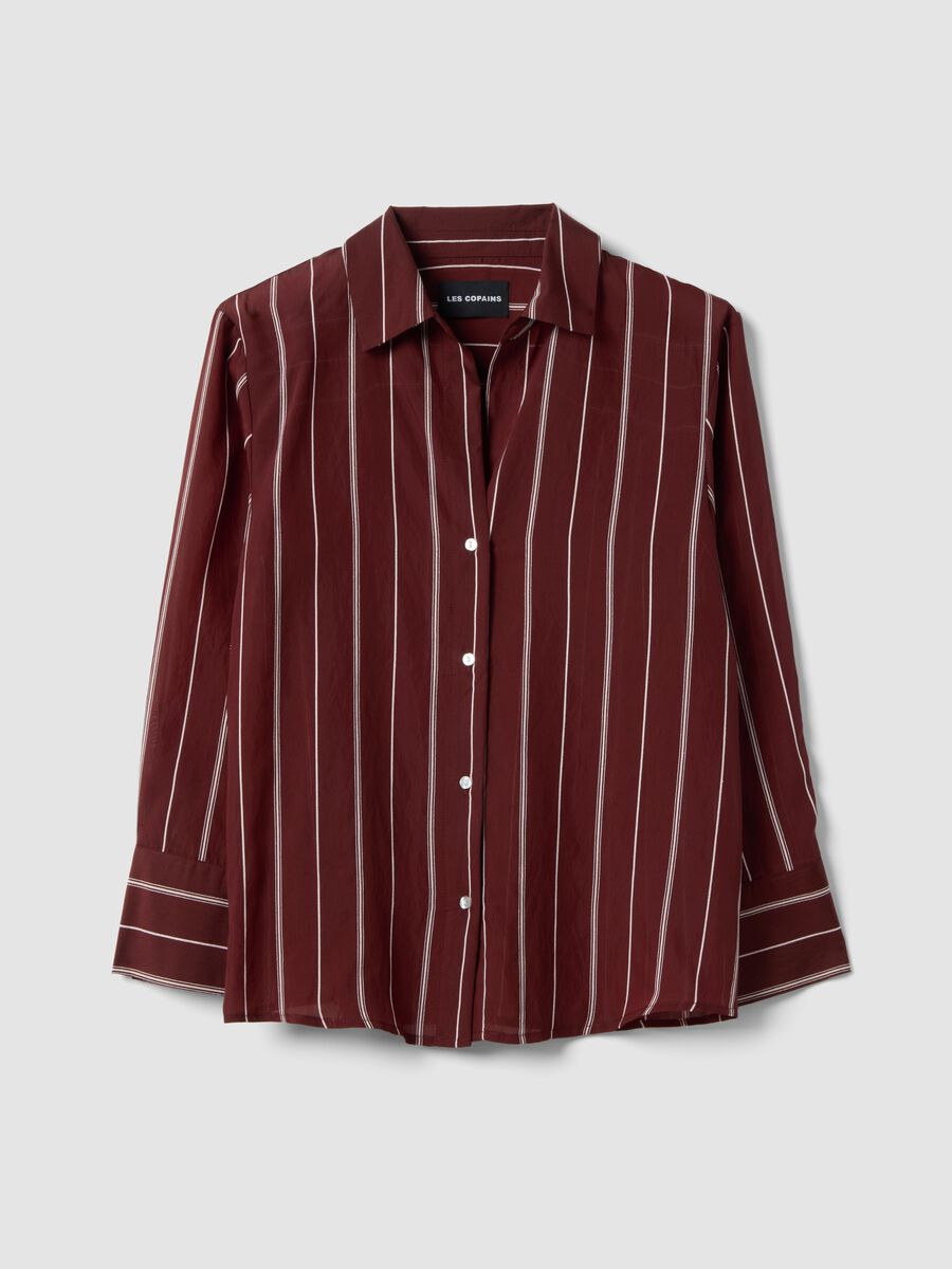 Multicolor stripe lyocell blend shirt regular fit_4