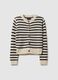 Multicolour striped cardigan in pure cotton regular fit with buttons_4