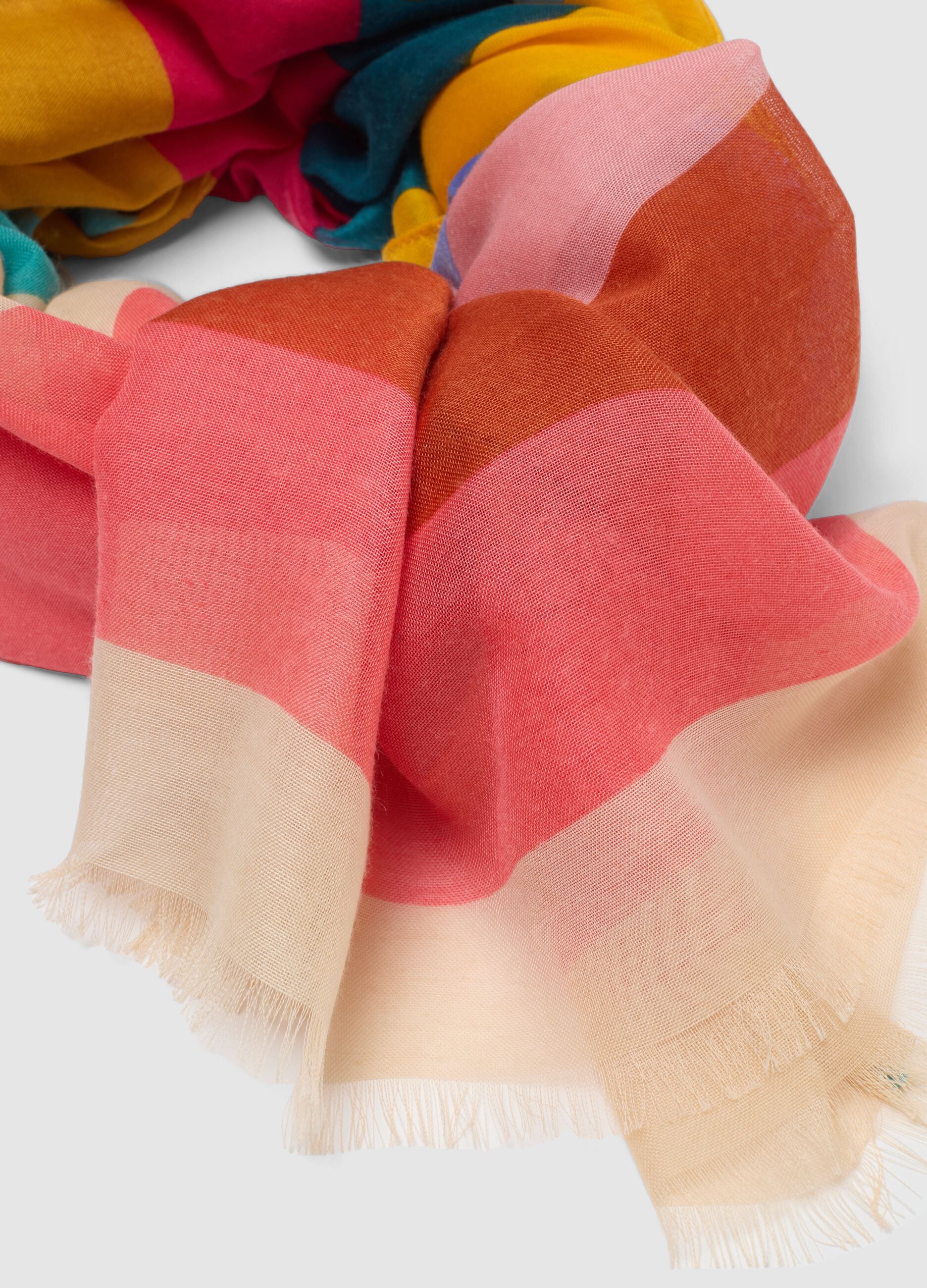 Light Multicolour Striped Scarf