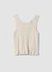Beige viscose-blend fitted top_4