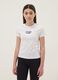 Girls' regular fit white pure cotton T-shirt with phrase_0