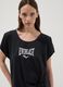 Black pure cotton regular fit T-shirt with knot detail_2