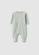 Newborn Long Cotton Blend Playsuit with Multicolour Stripes, Regular Fit_0